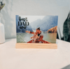 Best Dad Ever Acrylic Photo Sign – Personalized Father’s Day Gift with Wood Base - Rich Design Co
