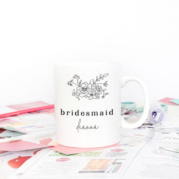 Bridal Party Engraved Travel Mugs