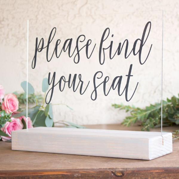 Please Find Your Seat Acrylic Sign – Rich Design Co