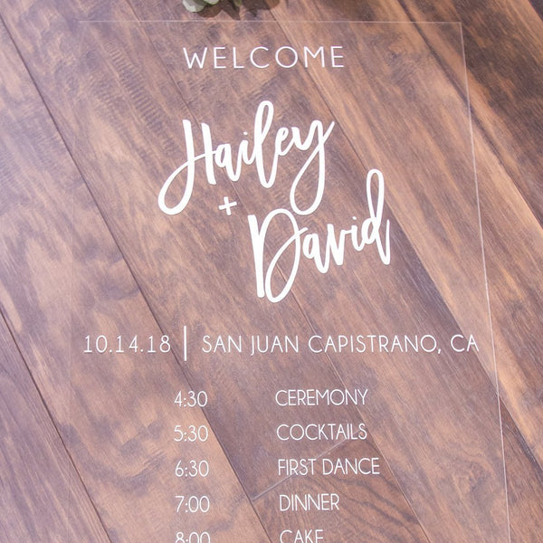 Clear Acrylic Seating Plan Sign for Weddings – Rich Design Co