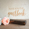 Acrylic Guest Book Table Sign - Rich Design Co