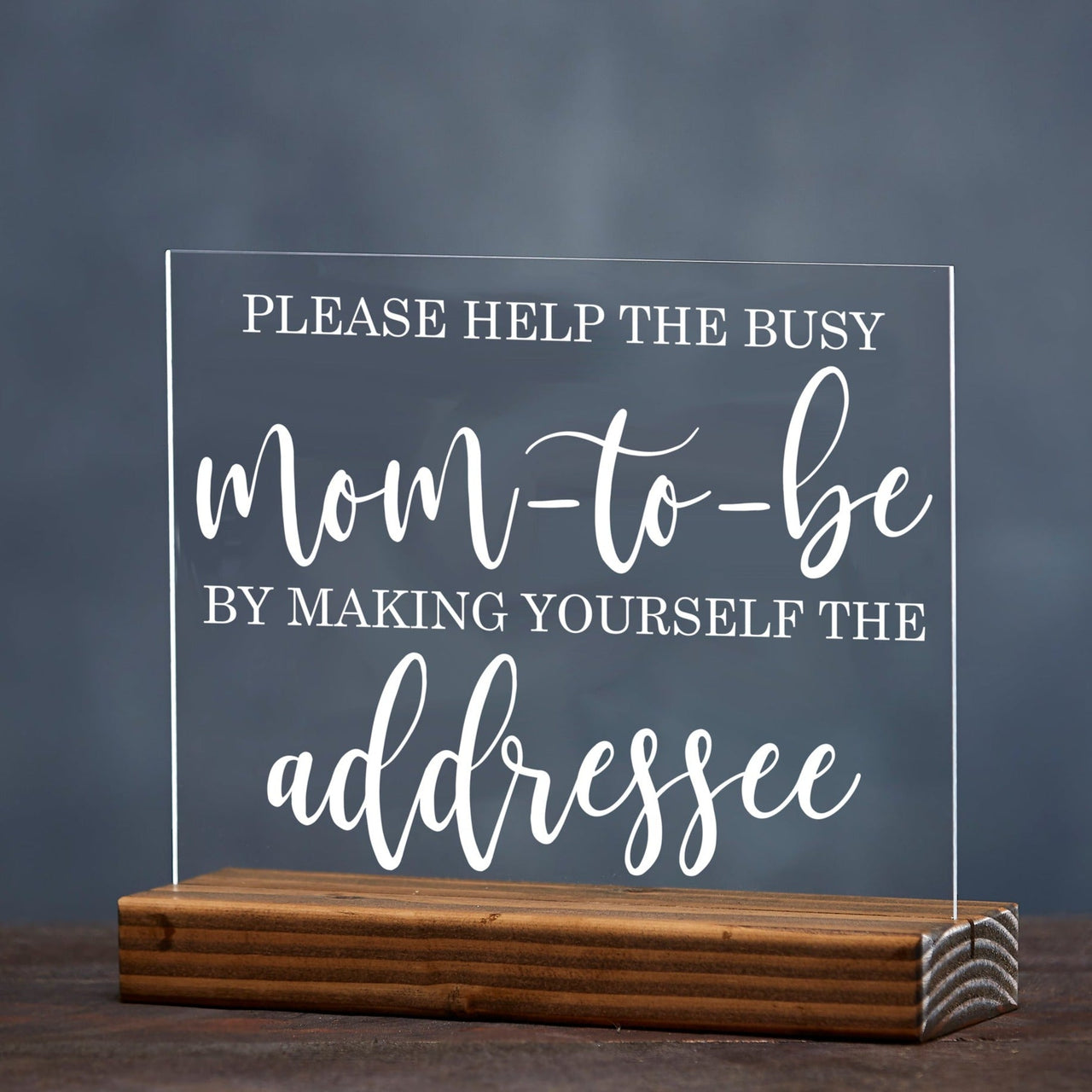 Address Baby Shower Acrylic Sign - Rich Design Co