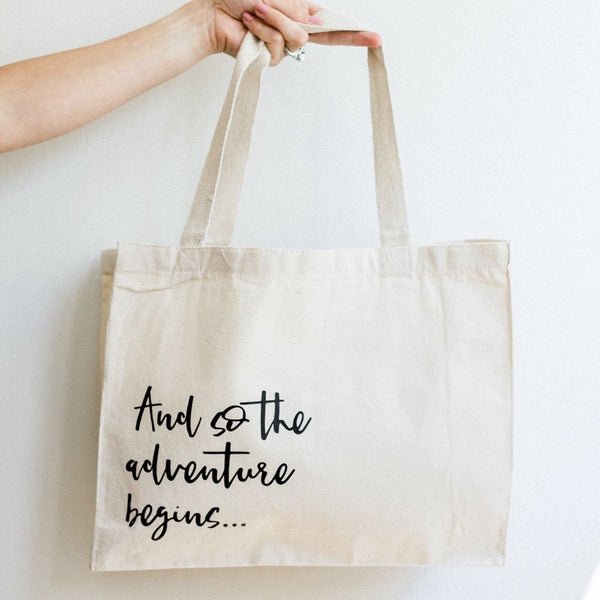 And So The Adventure Begins Canvas Tote Bag