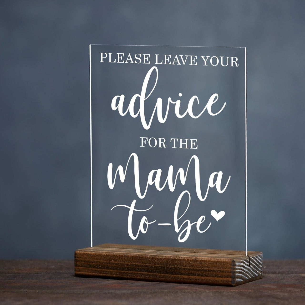 Baby Shower Advice Sign - Rich Design Co