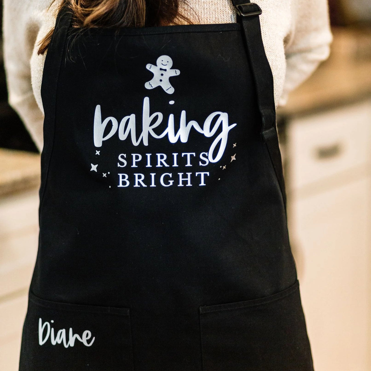 Baking Spirits Bright Personalized Christmas Baking Apron - Rich Design Co