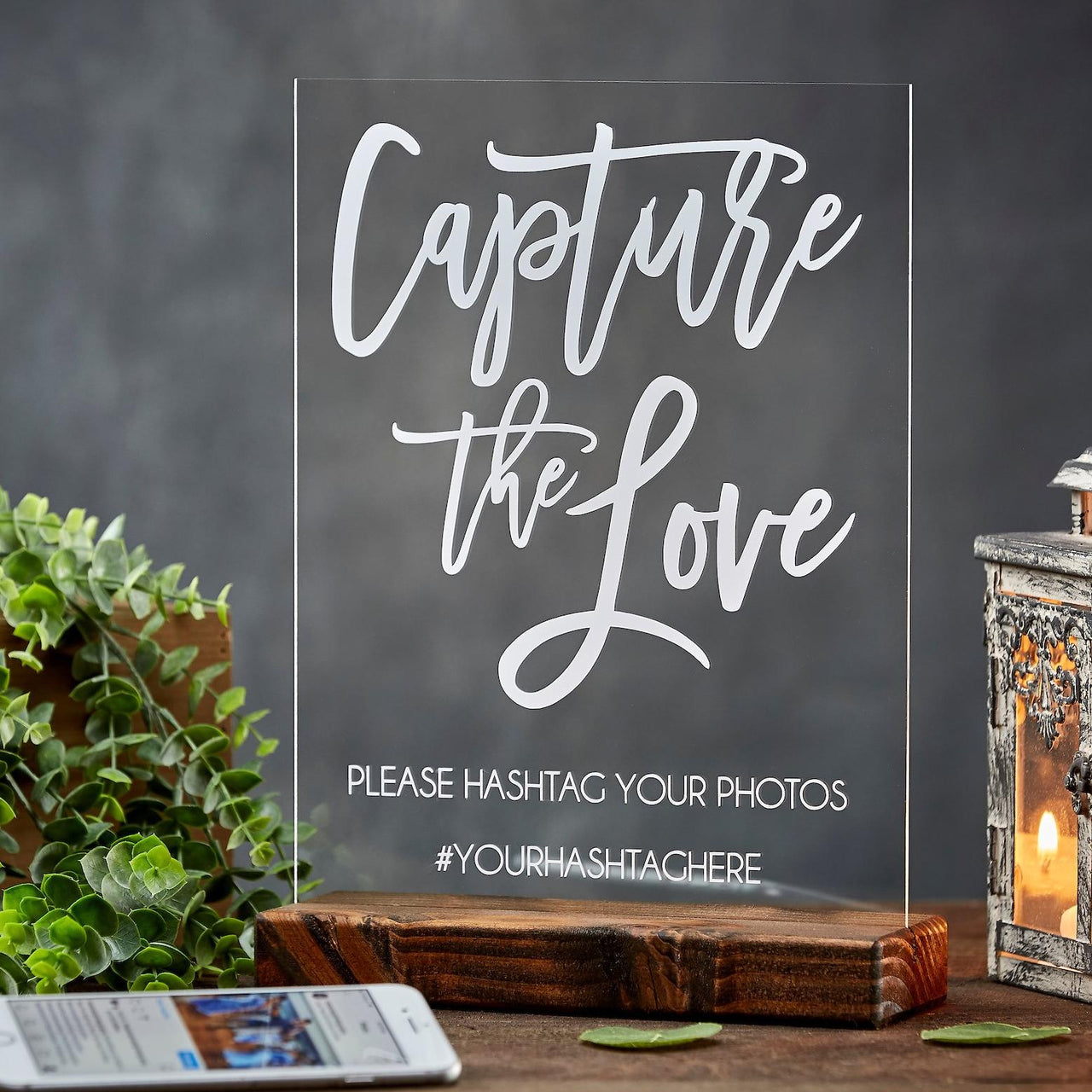 Capture the Love Acrylic Hashtag Sign - Rich Design Co