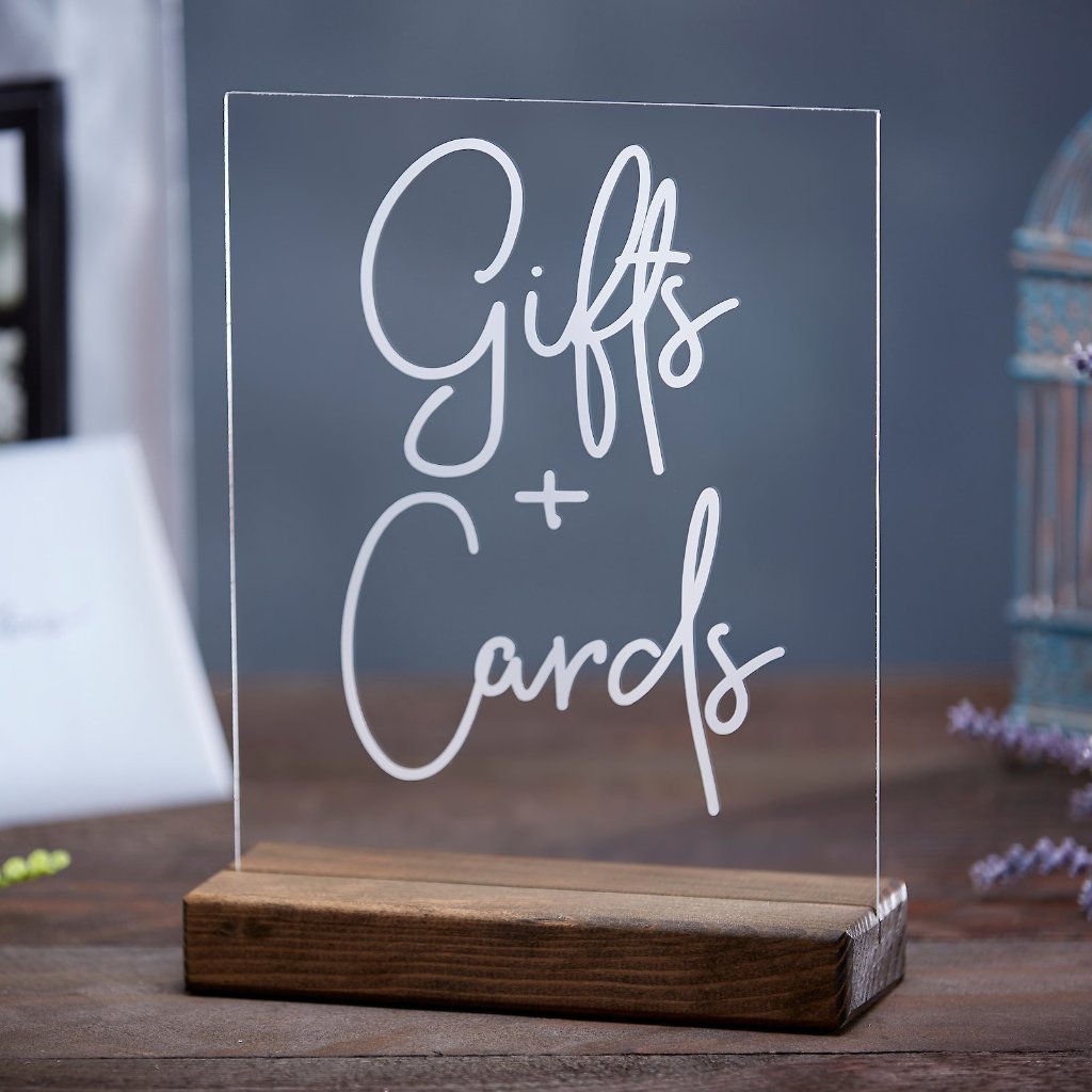 Cards and Gifts Modern Acrylic Sign - Rich Design Co