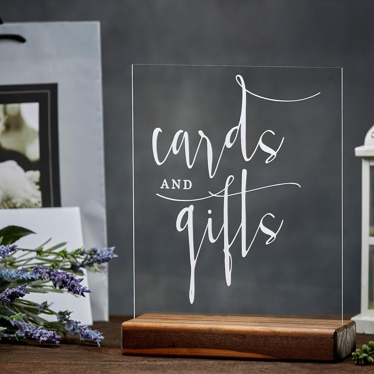 Cards & Gifts Acrylic Wedding or Bridal Shower Sign - Rich Design Co