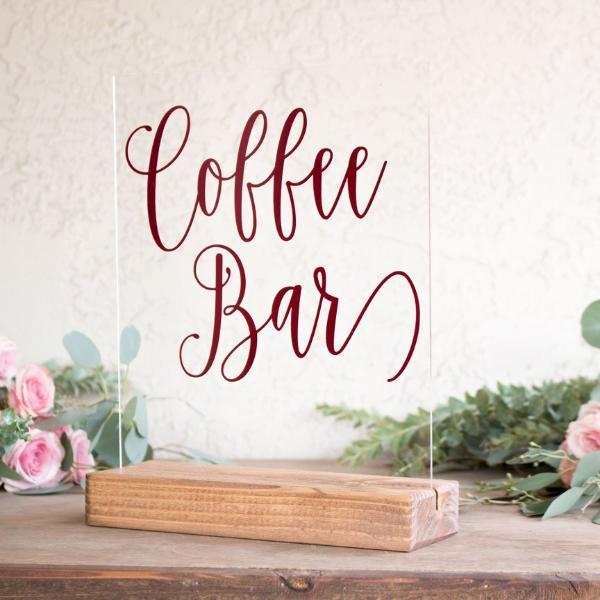 Coffee Bar Acrylic Wedding Sign - Rich Design Co