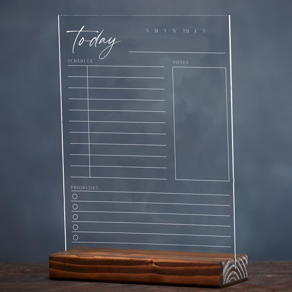 Daily Acrylic Desktop Calendar & Planner - Rich Design Co