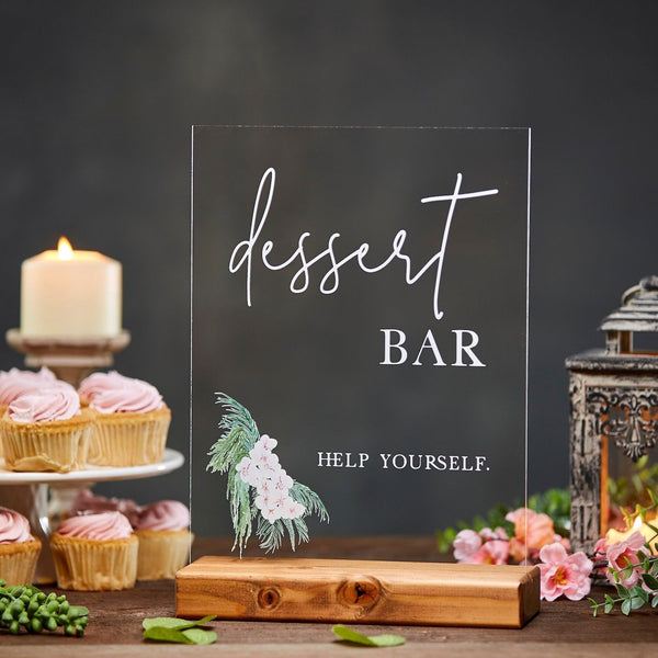 Dessert Bar | Acrylic Boho Wedding Sign - Rich Design Co