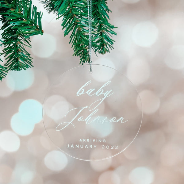Expecting Baby Christmas Ornament Pregnancy Announcement - Rich Design Co