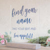 Find Your Name, Take Your Seat, Bon Appetit Wedding Seating Sign - Rich Design Co