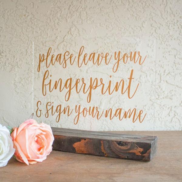 Fingerprint Guest Book Wedding Sign - Rich Design Co