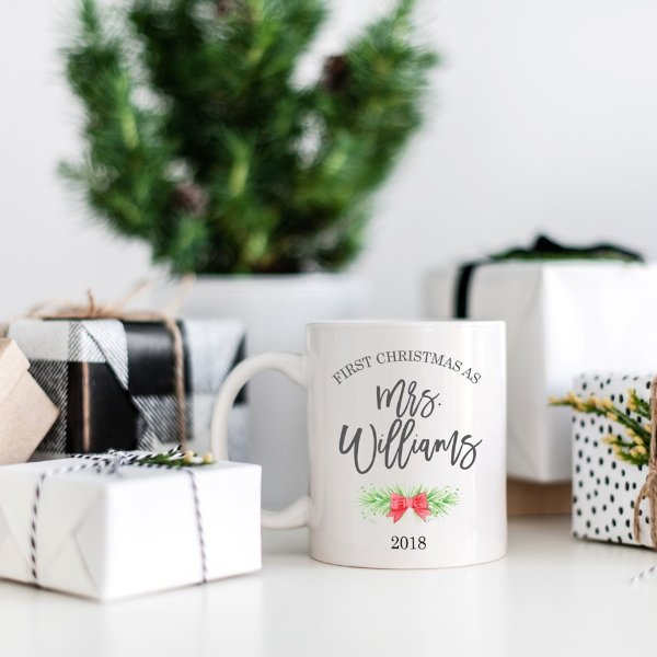 First Christmas As Mrs Personalized Mug - Rich Design Co