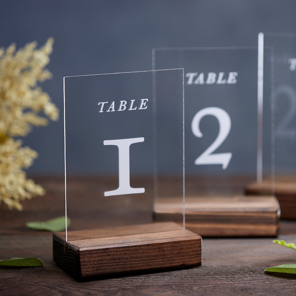 Formal Acrylic Table Numbers - Rich Design Co