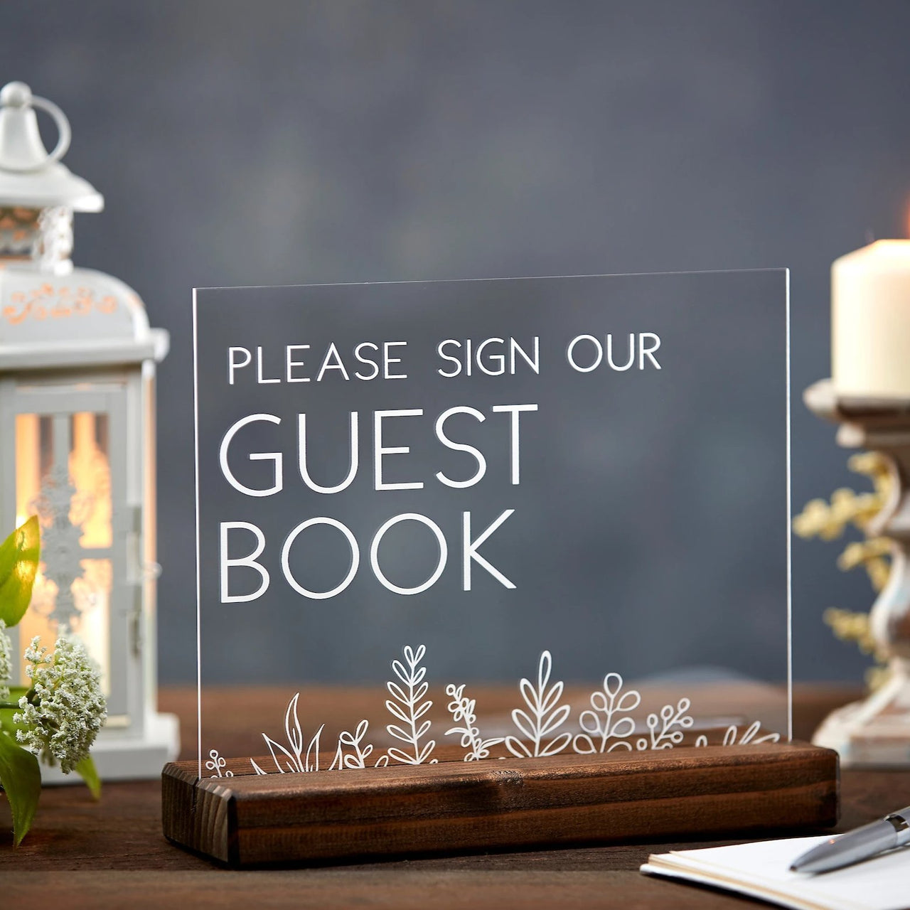 Guest Book Acrylic Sign - Rich Design Co
