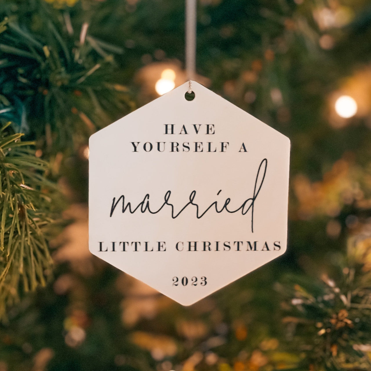 Have Yourself A Married Little Christmas Acrylic Ornament - Rich Design Co