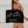 Just Married Personalized Canvas Beach Bag - Rich Design Co
