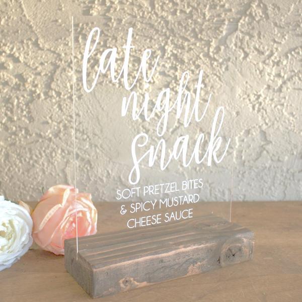 Late Night Snack Acrylic Sign - Rich Design Co
