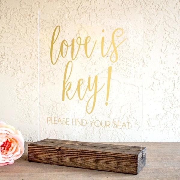 Love Is Key Acrylic Sign - Rich Design Co