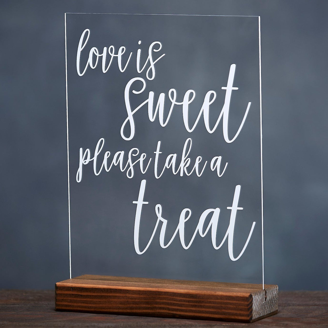 Love is Sweet, Take A Treat Sign Acrylic Wedding Sign - Rich Design Co
