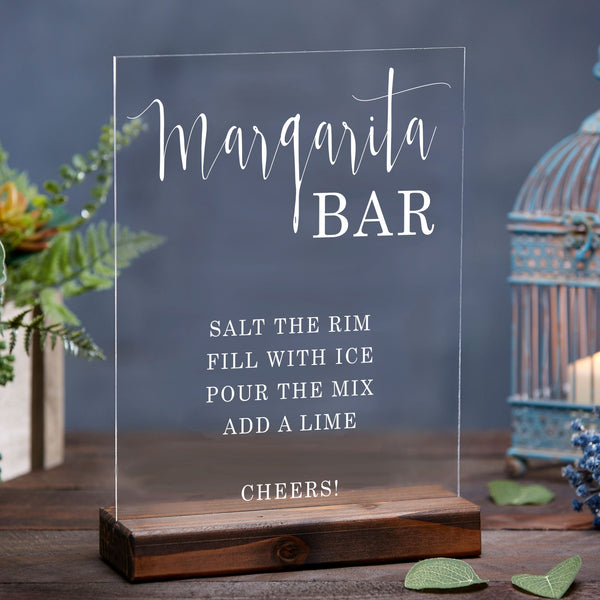 Margarita Bar Acrylic Event Bar Sign - Rich Design Co