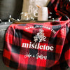 Meet Me Under the Mistletoe Personalized Holiday Fleece Blanket - Rich Design Co