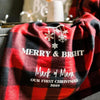 Merry & Bright Personalized Holiday Fleece Blanket - Rich Design Co