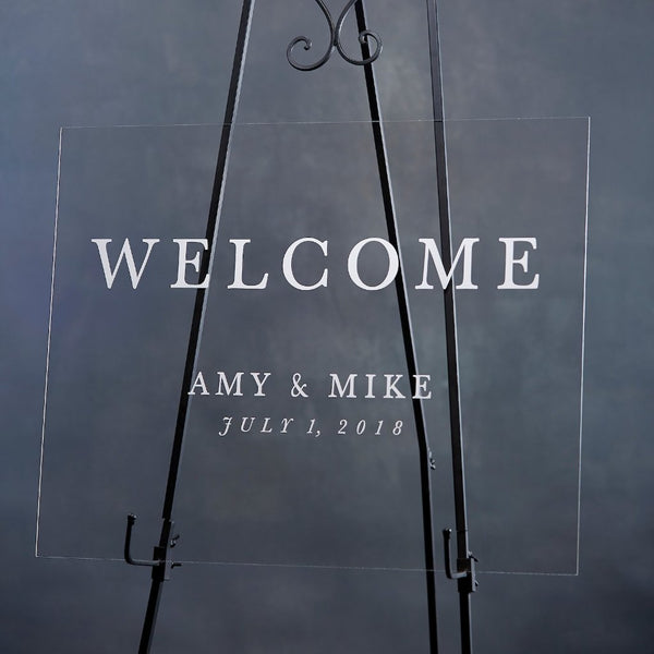 Modern Acrylic Welcome Sign - Rich Design Co