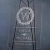Monogram Wreath Acrylic Wedding Welcome Sign - Rich Design Co