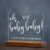 Oh Baby Baby Diaper Raffle Baby Shower Sign - Rich Design Co