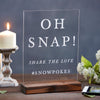 Oh Snap Minimalist Modern Acrylic Wedding Hashtag Sign - Rich Design Co