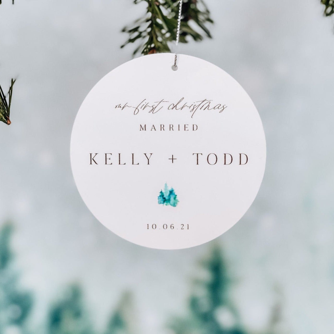 Our First Christmas Married Personalized Ornament - Rich Design Co