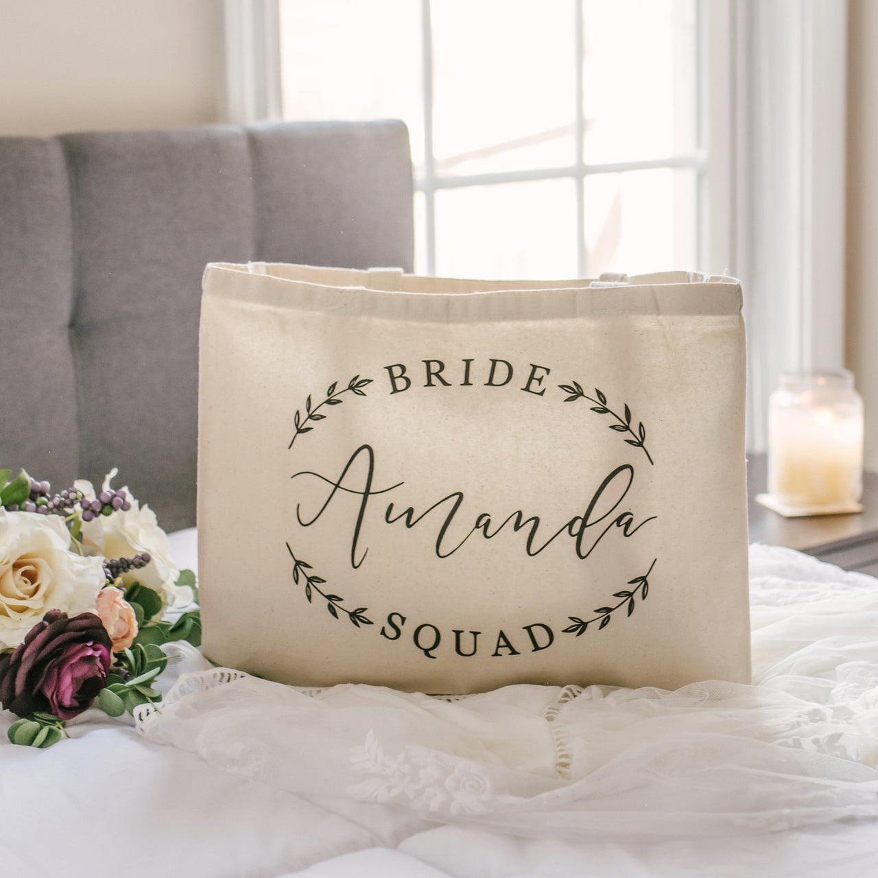 Personalized Bride Squad Bridesmaid Tote Bag - Rich Design Co