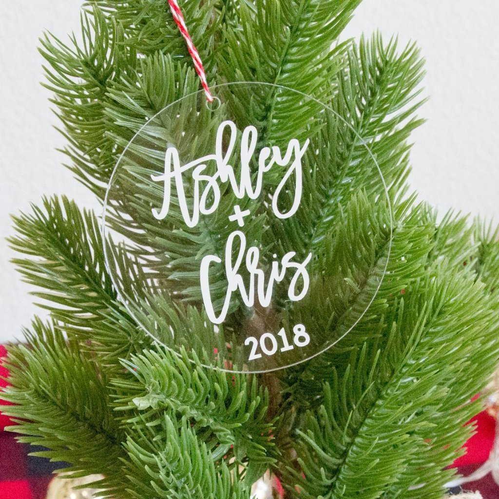 Personalized Clear Acrylic Christmas Tree Ornament - Rich Design Co