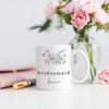 Personalized Floral Bridal Party Mug - Rich Design Co