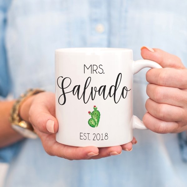 Personalized Mrs Cactus Coffee Mug - Rich Design Co