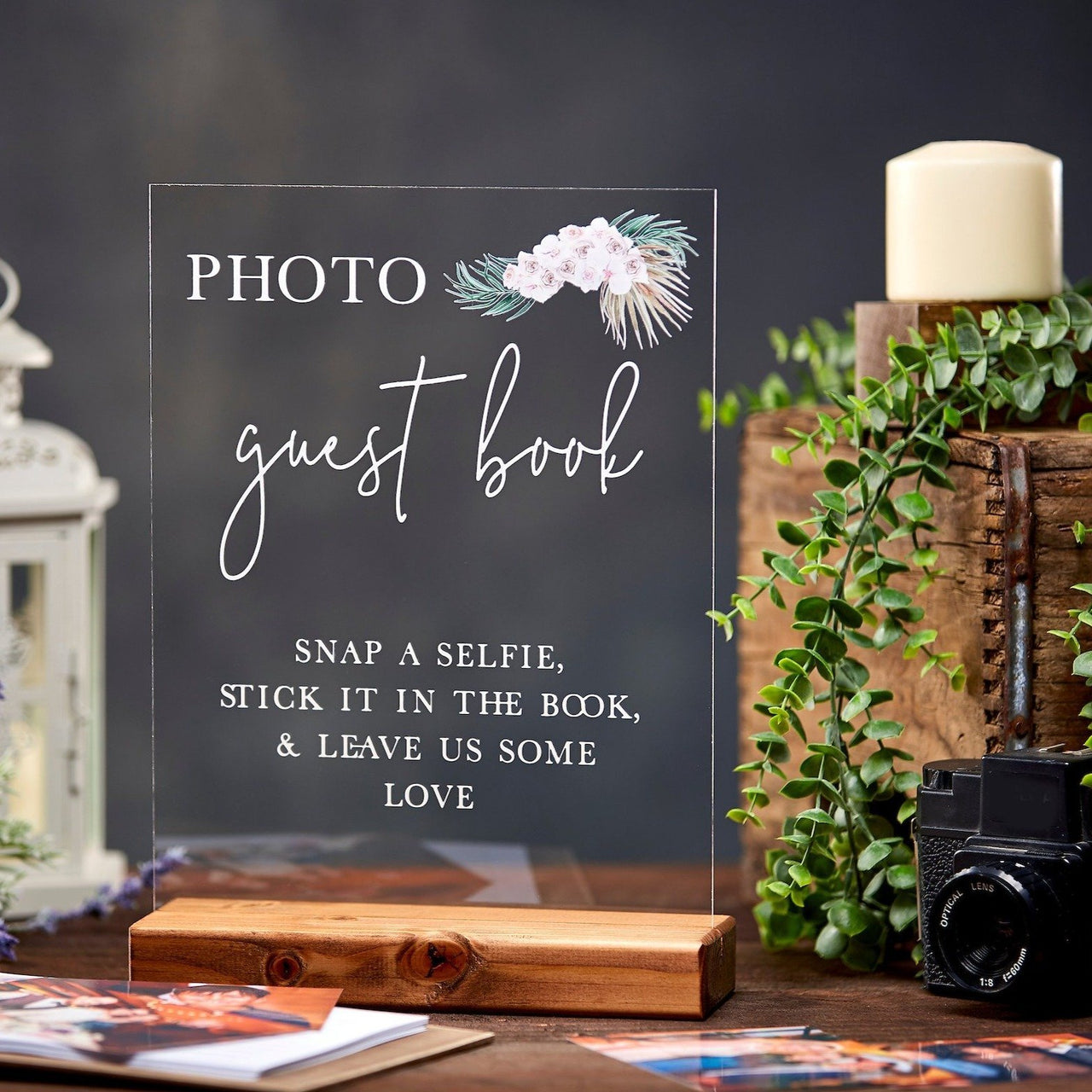 Photo Guestbook | Acrylic Boho Wedding Sign - Rich Design Co