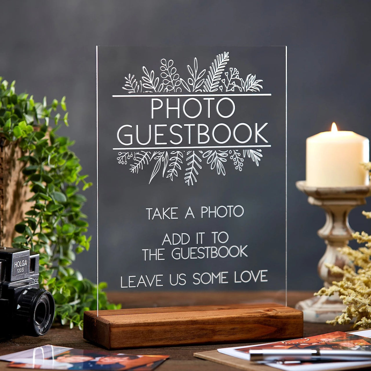 Photo Guestbook Acrylic Sign - Rich Design Co
