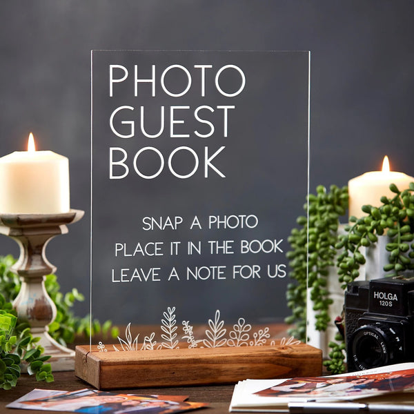Photo Guestbook Acrylic Sign - Rich Design Co