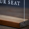 Please Find Your Seat Modern Clear Acrylic Sign - Rich Design Co