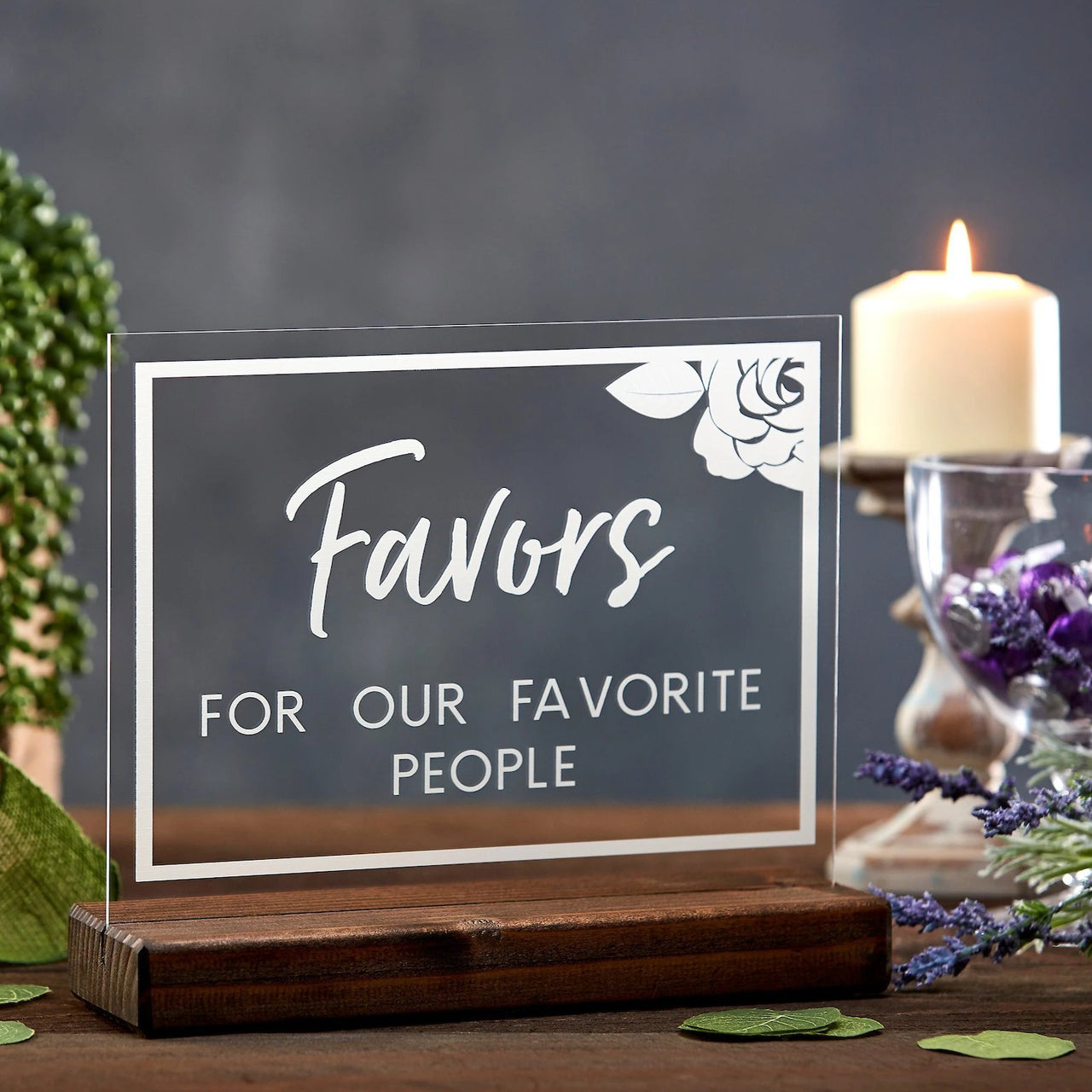 Please Sign Our Guestbook Floral Acrylic Sign - Rich Design Co