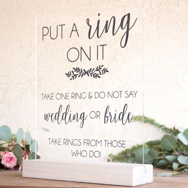 Put a Ring On It Bridal Shower Game Sign - Rich Design Co