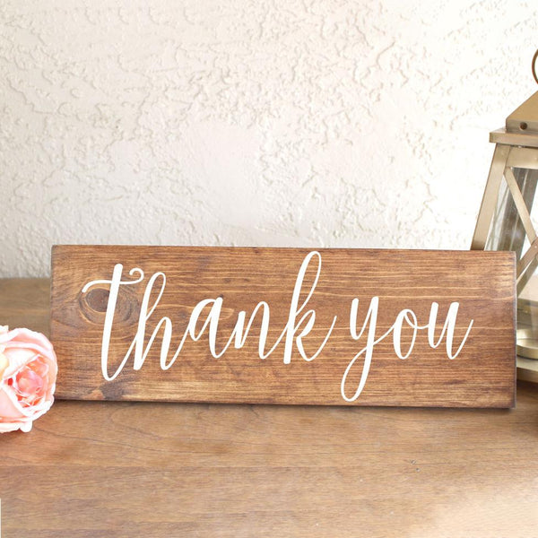 Rustic Thank You Wedding Sign - Rich Design Co