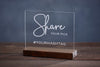 Share Your Pics Acrylic Wedding Hashtag Sign - Rich Design Co
