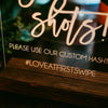 Show Off Your Shots Custom Wedding Hashtag Sign - Rich Design Co