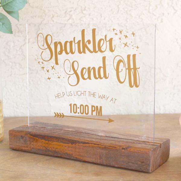 Sparkler Send Off Acrylic Wedding Sign - Rich Design Co
