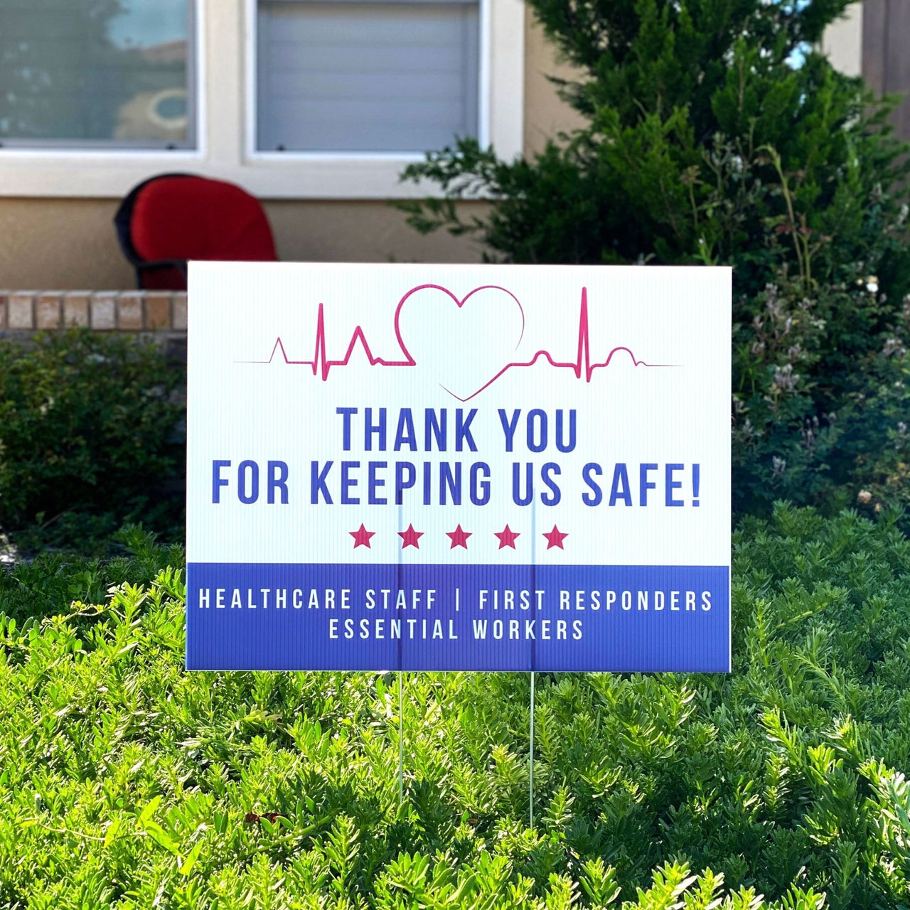 Thank You Essential Workers Quarantine Yard Sign - Rich Design Co