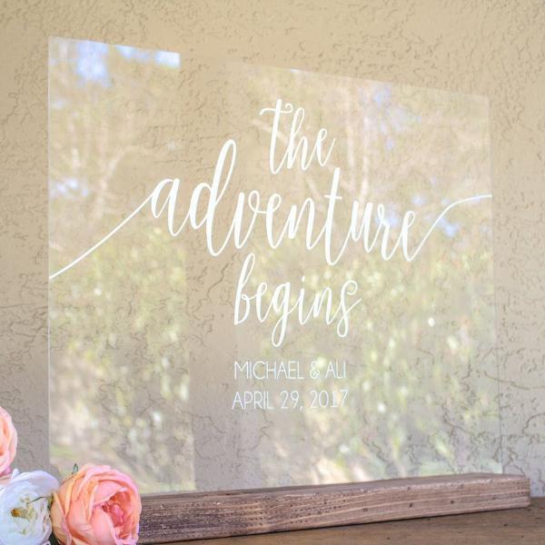The Adventure Begins Wedding Welcome Sign - Rich Design Co